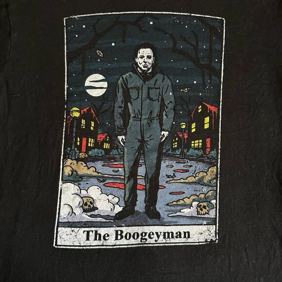 Halloween Michael Myers The Boogeyman T-shirt Unisex size Medium black Crewneck - Picture 2 of 6